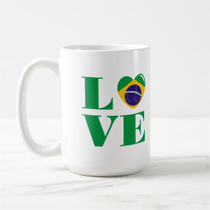 Caneca De Café Eu amo o Brasil