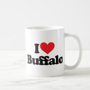 Caneca De Café Eu amo o búfalo