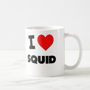 Caneca De Café Eu amo o calamar