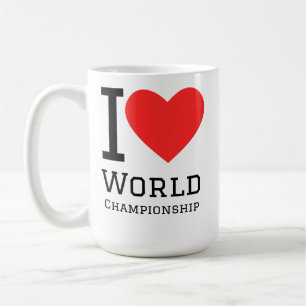 Caneca De Café Eu amo o campeonato mundial
