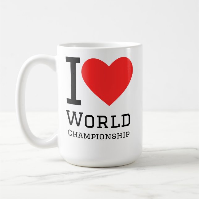 Caneca De Café Eu amo o campeonato mundial  (Esquerda)