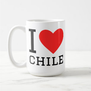 Caneca De Café Eu amo o Chile