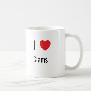 Caneca De Café Eu amo o Clams