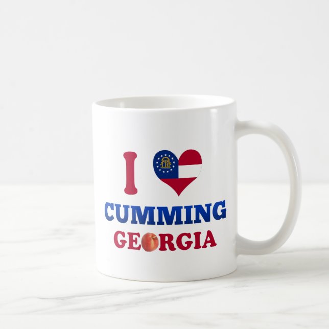 Caneca De Café Eu amo o Cumming, Geórgia (Direita)