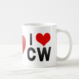 Caneca De Café Eu amo o CW