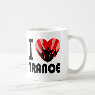 Caneca De Café Eu amo o design dos dançarinos do Trance
