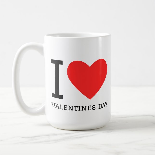 Caneca De Café Eu amo o dia dos namorados (Esquerda)