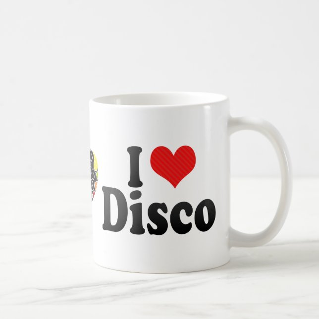 Caneca De Café Eu amo o disco (Direita)