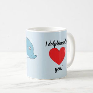 Caneca De Café Eu amo-o dolphinately!