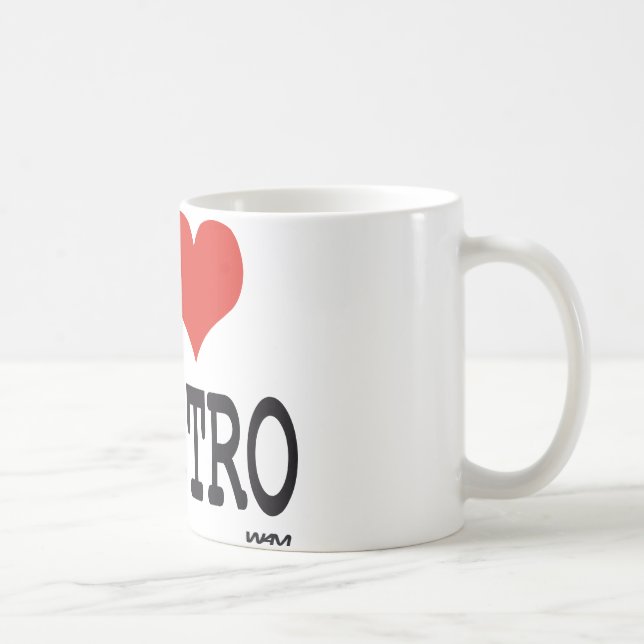 Caneca De Café Eu amo o eletro (Direita)