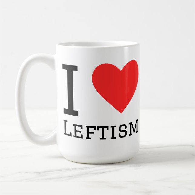 Caneca De Café Eu amo o esquerdismo (Esquerda)