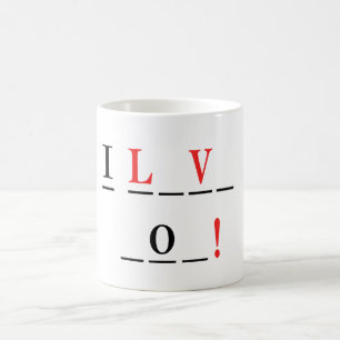 Caneca De Café Eu amo o estilo You-Hangman de Shirley Taylor