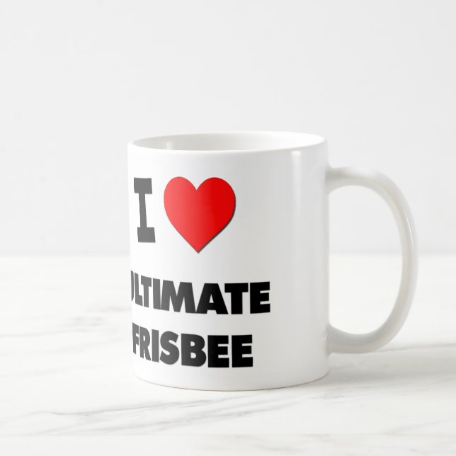 Caneca De Café Eu amo o Frisbee final (Direita)