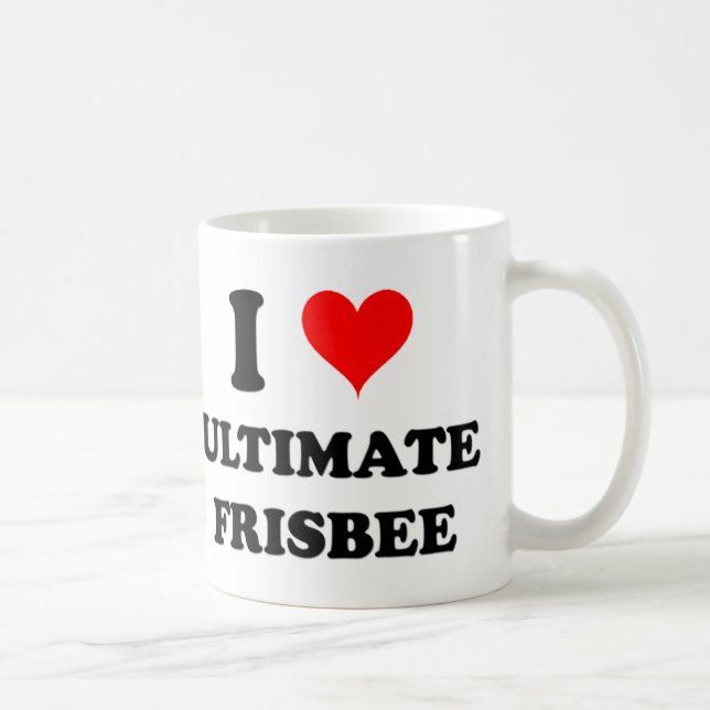 Caneca De Café Eu amo o Frisbee final (Direita)