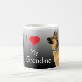 Caneca De Café Eu amo o german shepherd da avó