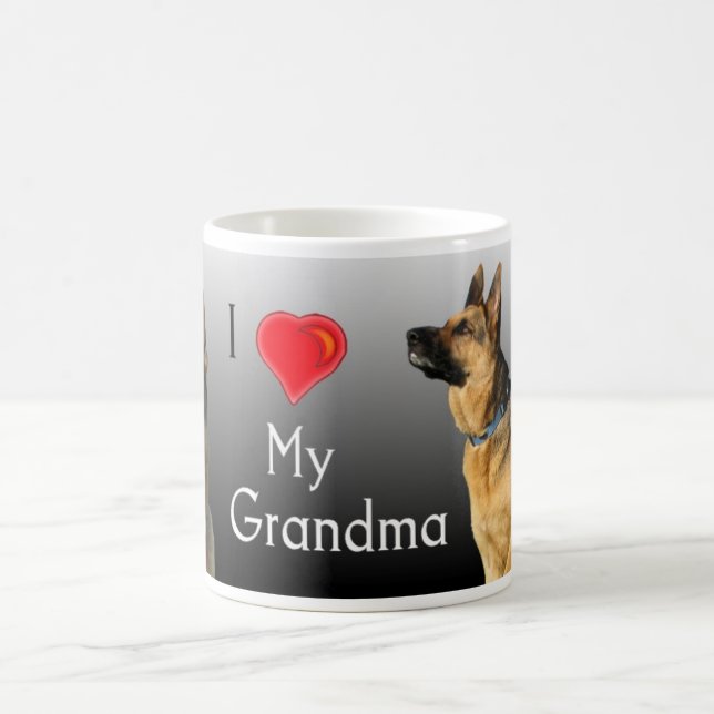 Caneca De Café Eu amo o german shepherd da avó (Centro)