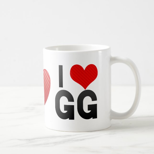 Caneca De Café Eu amo o GG (Direita)