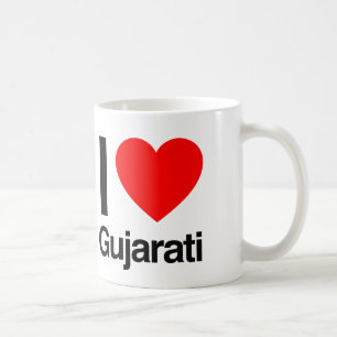 Caneca De Café eu amo o gujarati