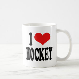 Caneca De Café Eu amo o hóquei