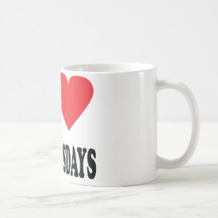 Caneca De Café Eu amo o ícone de quartas-feiras