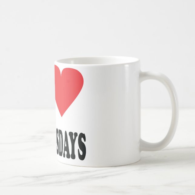 Caneca De Café Eu amo o ícone de quartas-feiras (Direita)