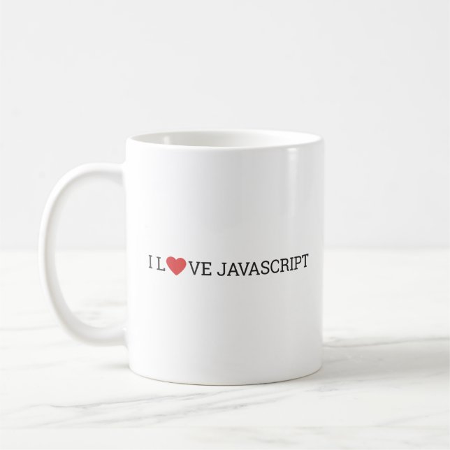 Caneca De Café Eu amo o Javascript (Esquerda)