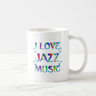 Caneca De Café Eu amo o jazz