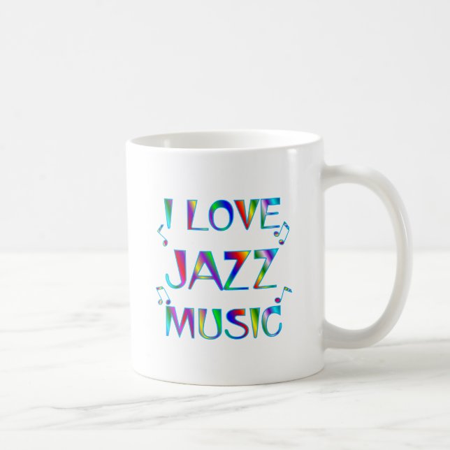 Caneca De Café Eu amo o jazz (Direita)