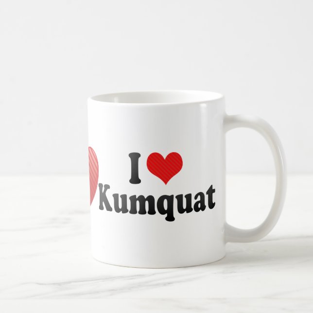 Caneca De Café Eu amo o Kumquat (Direita)