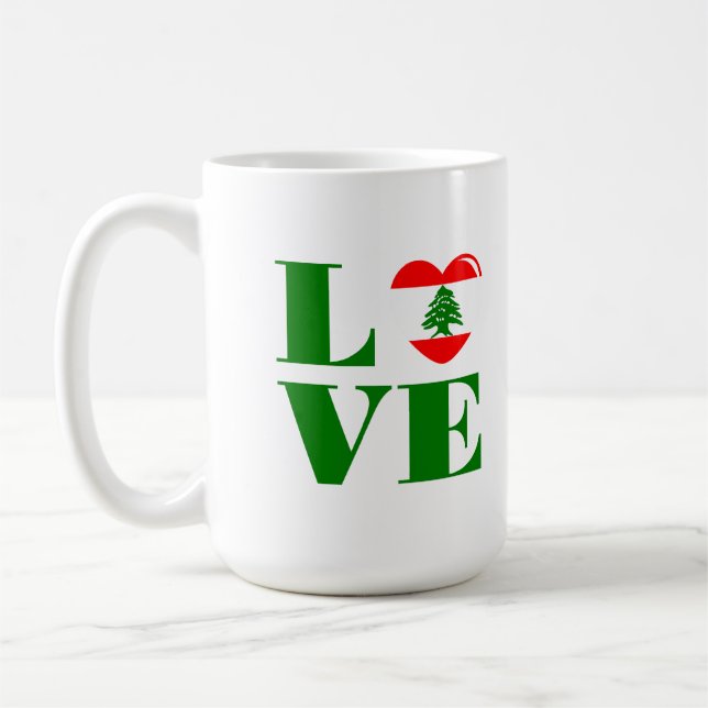 Caneca De Café Eu amo o Líbano (Esquerda)