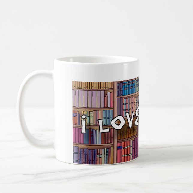 Caneca De Café Eu amo o livro (Esquerda)