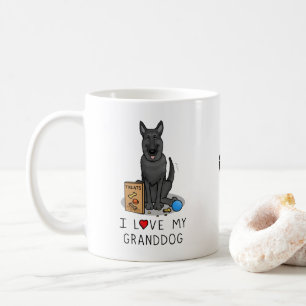 Caneca De Café Eu Amo O Meu Avô Cachorro Negro De German shepherd