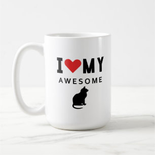 Caneca De Café Eu amo o meu cão de gato incrível