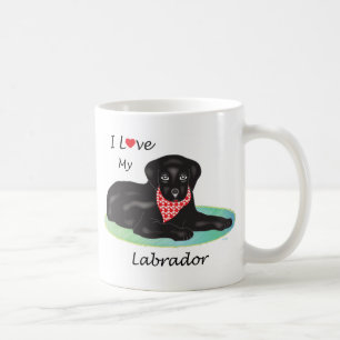 Caneca De Café Eu amo o meu Labrador