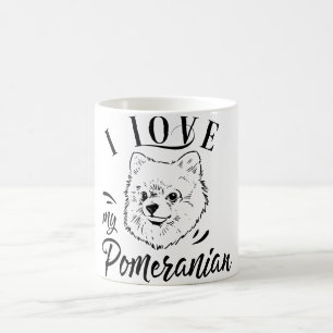 Caneca De Café Eu Amo O Meu Pomerano  