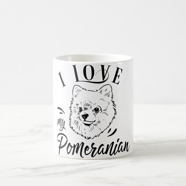 Caneca De Café Eu Amo O Meu Pomerano   (Centro)