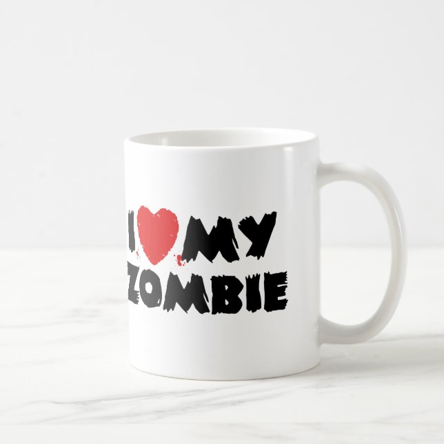 Caneca De Café Eu Amo O Meu Zumbi (Direita)
