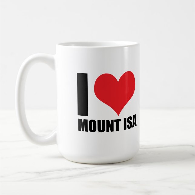 Caneca De Café Eu amo o Monte Isa (Esquerda)