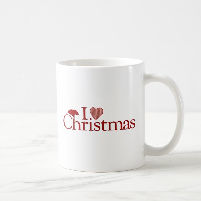 Caneca De Café Eu amo o Natal (Direita)