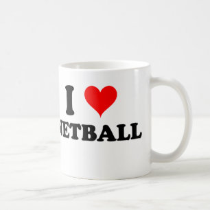 Caneca De Café Eu amo o Netball