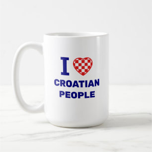 Caneca De Café Eu Amo o Povo Croata