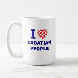Caneca De Café Eu Amo o Povo Croata
