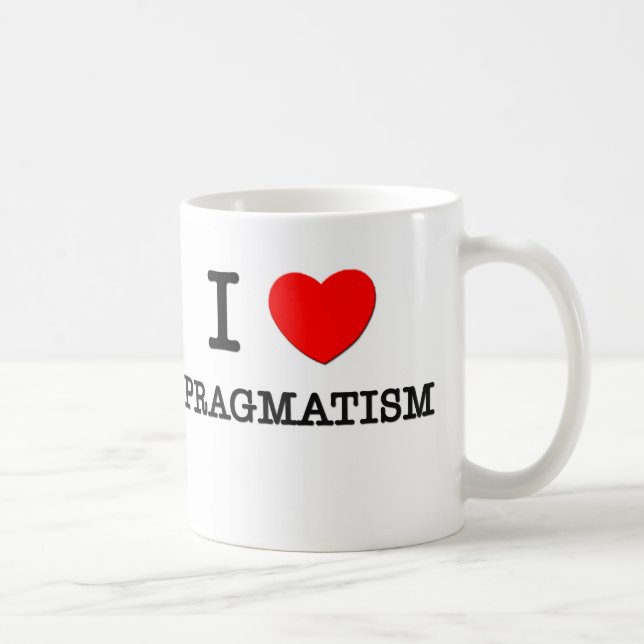 Caneca De Café Eu amo o pragmatismo (Direita)