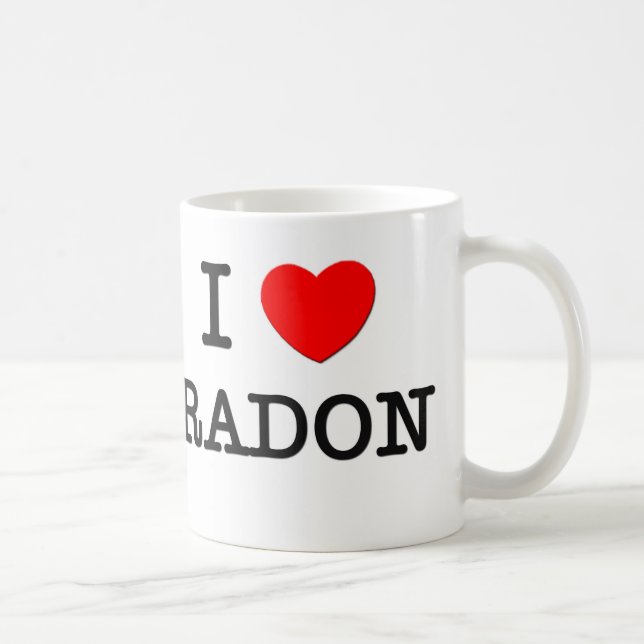 Caneca De Café Eu amo o rádon (Direita)