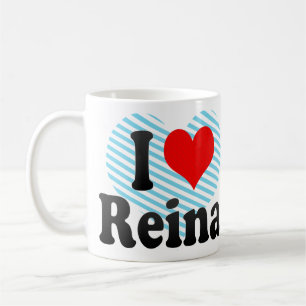 Caneca De Café Eu amo o Reina
