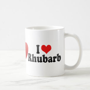 Caneca De Café Eu amo o ruibarbo