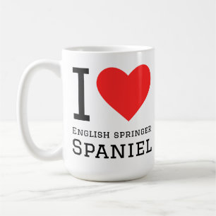 Caneca De Café Eu amo o spaniel inglês de primavera