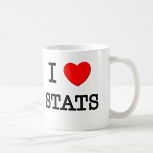 Caneca De Café Eu amo o Stats