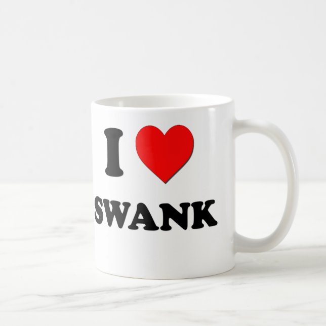 Caneca De Café Eu amo o Swank (Direita)