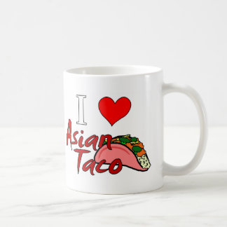 Caneca De Café Eu amo o Taco asiático